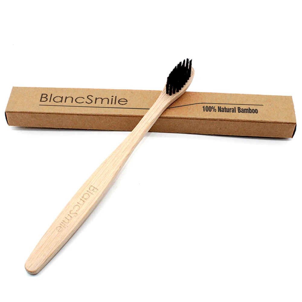 Private Logo Products Wholesale Teeth Whitening Bamboo Charcoal Toothbrush