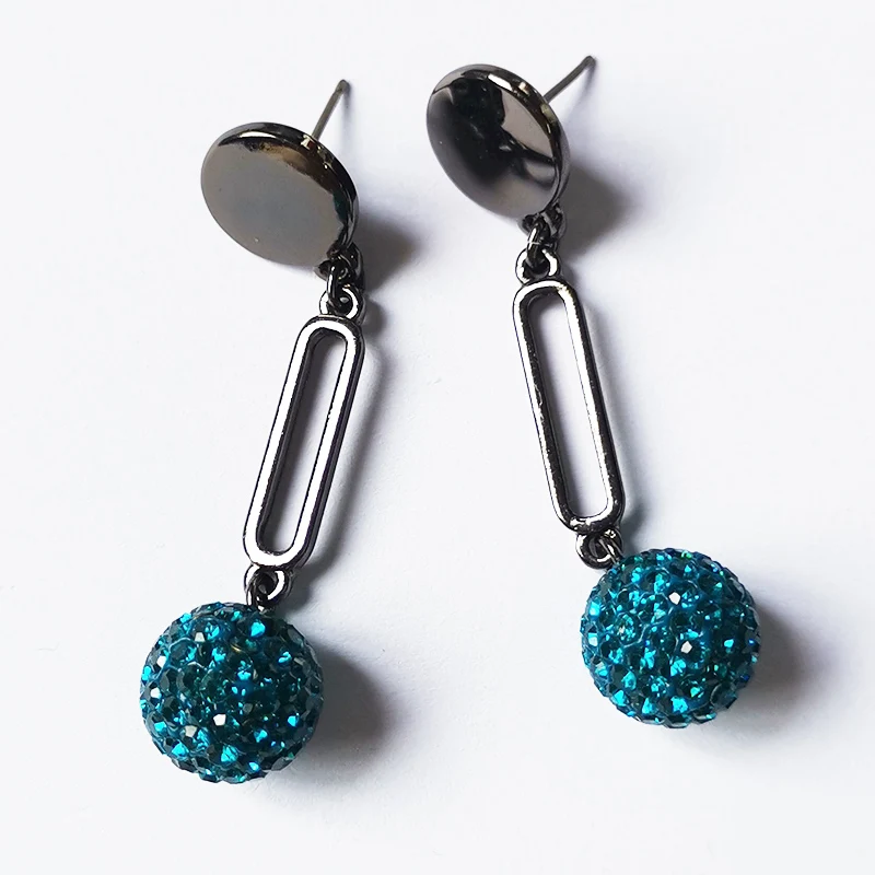 Studs Earrings Shinning White Ball Women Girls gift Geo Statement for daily use or party use jewelry S