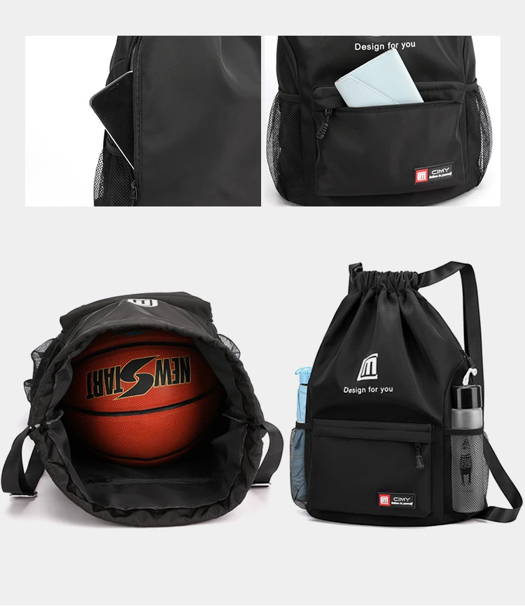 Polyester Sport Drawstring Bag Backpack Light Weight Running Bags Gym Bag Hiking Backpacks For Gym Traveling