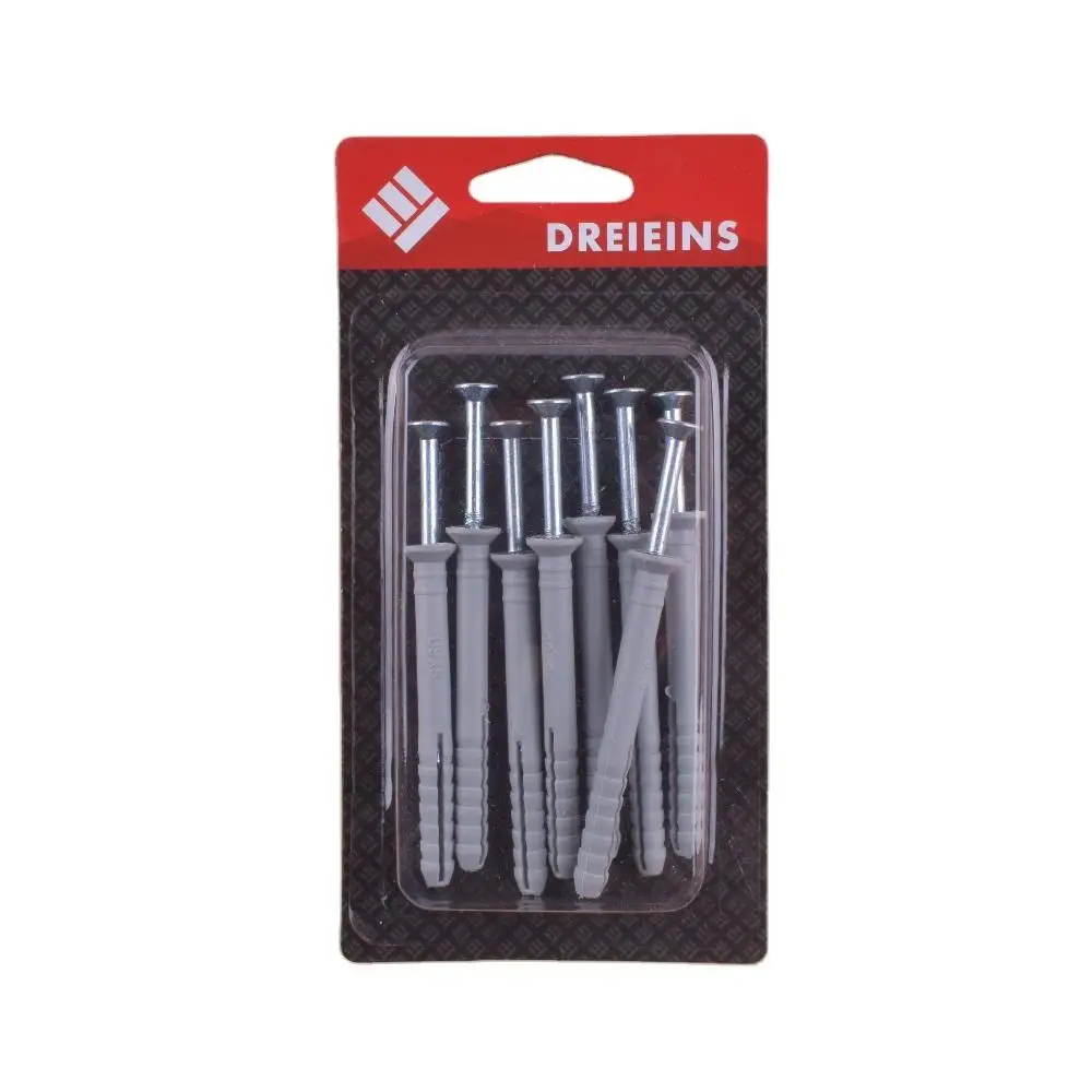 8 шт. пластиковые нейлоновые винты для расширения крепежный якорь гипсокартона