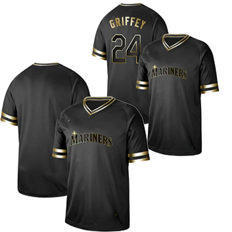 
For Kids Custom Griffey 24# Black 2021 New Arrivals Baseball Uniform 