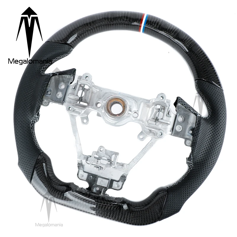 Fit For Subaru Legacy Outback Impreza Forester BRZ STI XV REX WRX Hybrid SVX Custom LED Carbon Fiber Steering Wheel