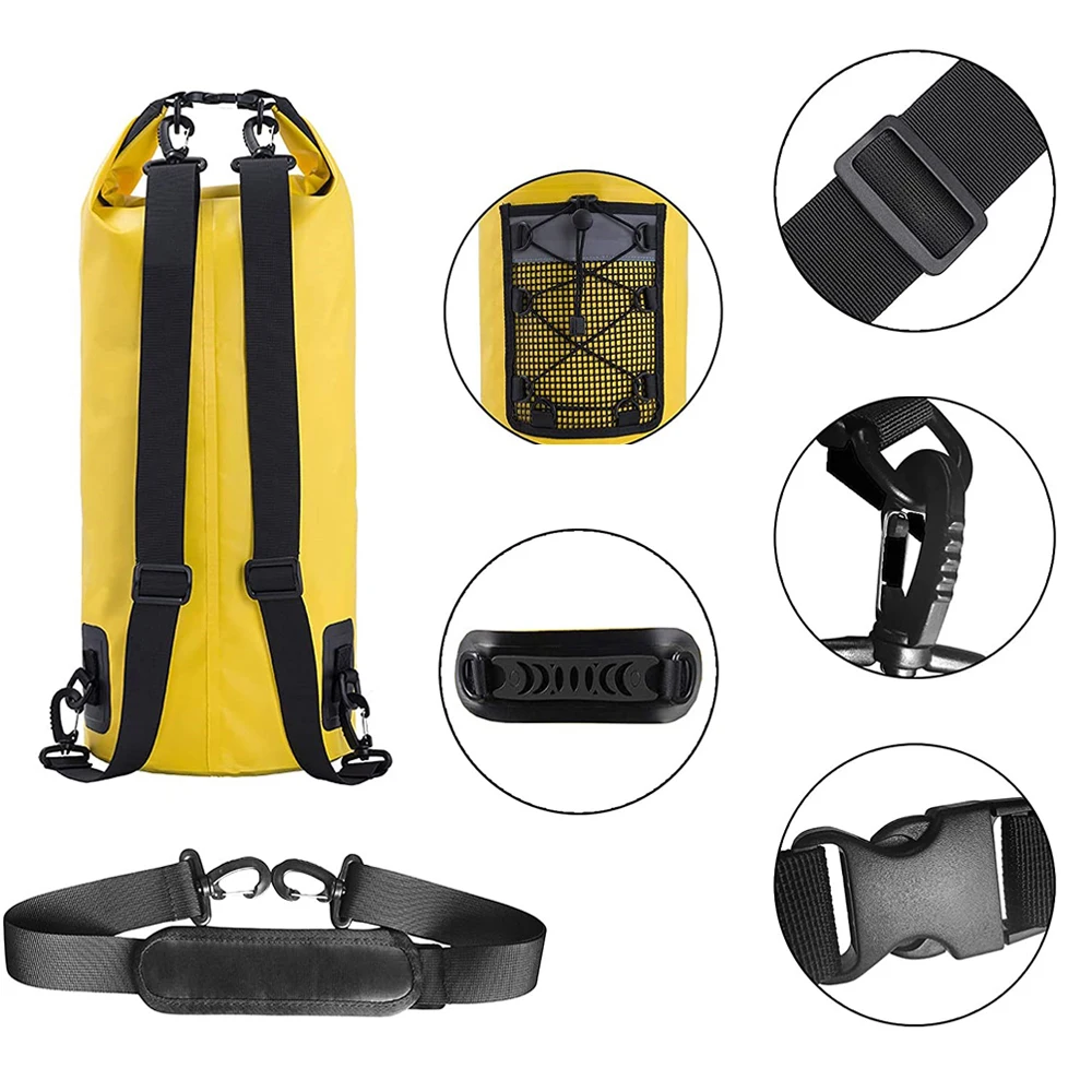 Custom Logo Waterproof Unisex Water Sports Fishing Boating Dry Backpack Swimming Floating Sack With Phone Case