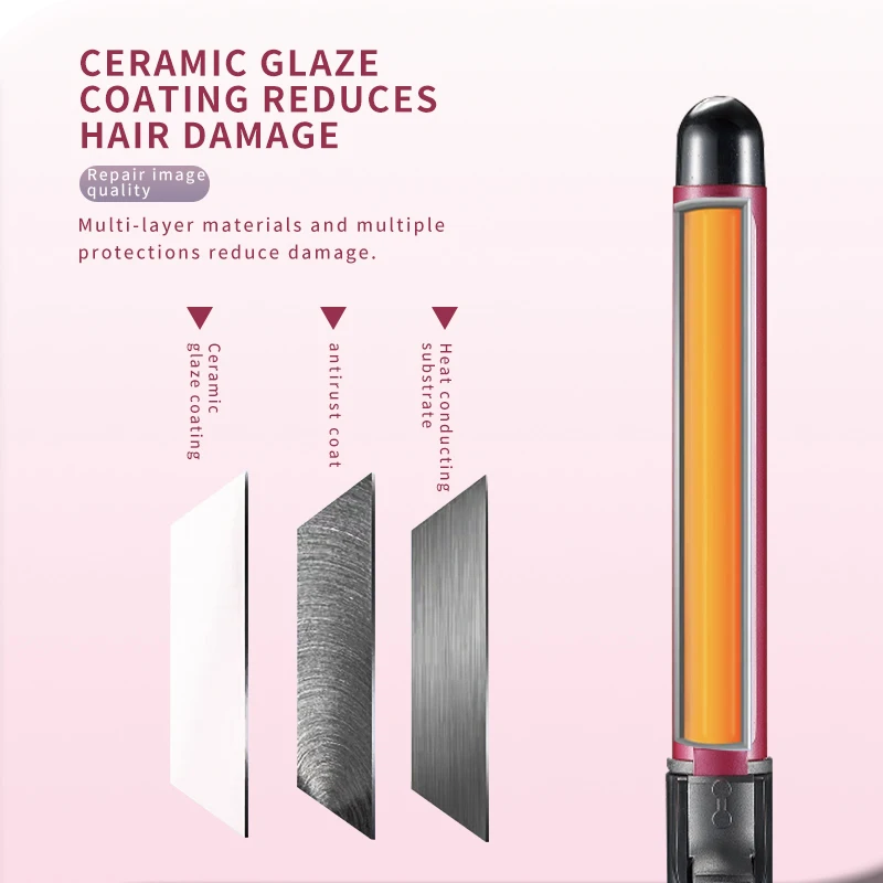 Salon Fashion Styling Tools Curling Iron Km-1718 Professional Curly Hair Curlers Wand with Temperature display