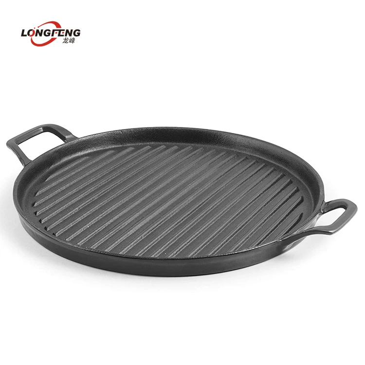 Pre-Seasoned Smokeless Cast Iron Cookware Grill Fry Pan Kitchen