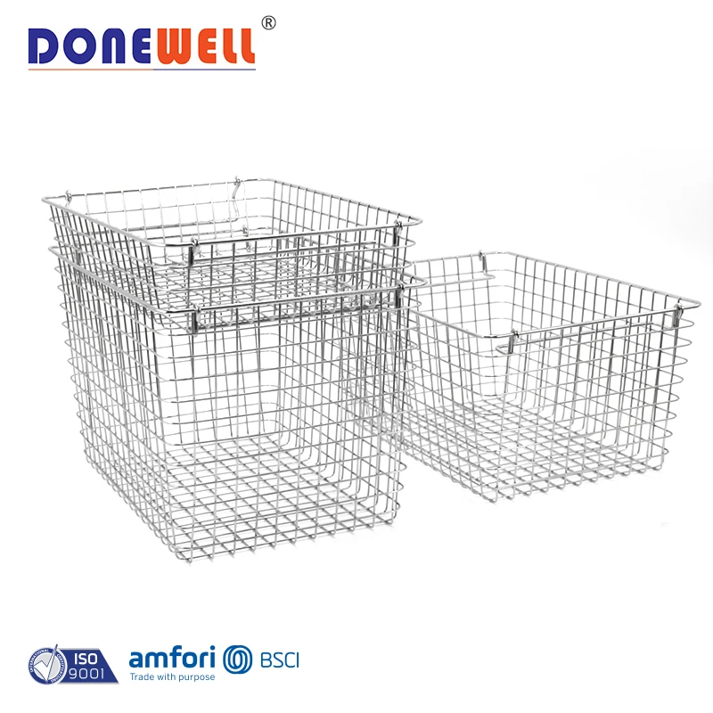 stainless steel basket kitchen food serving vegetable metal storage basket