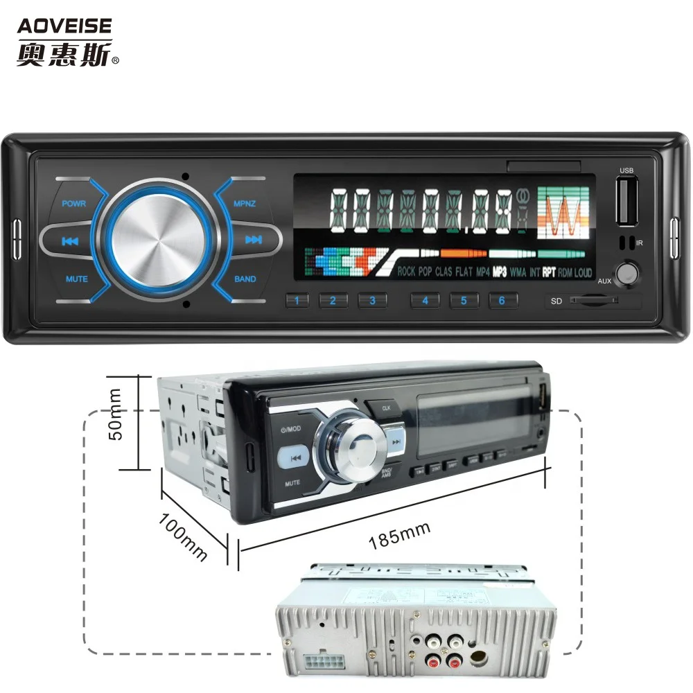 Audio Systems Multimedia Car Stereo Single Din LCD BT Calling Built-in Microphone MP3 USB Aux-in AM FM DAB Radio Receiver