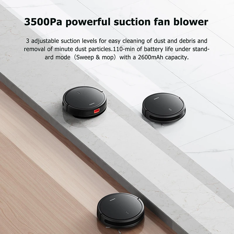 Xiaomi Robot Vacuum E10C 3500Pa Powerful Suction Fan Blower Combination of Multiple sensors App Control Smart Water Tank