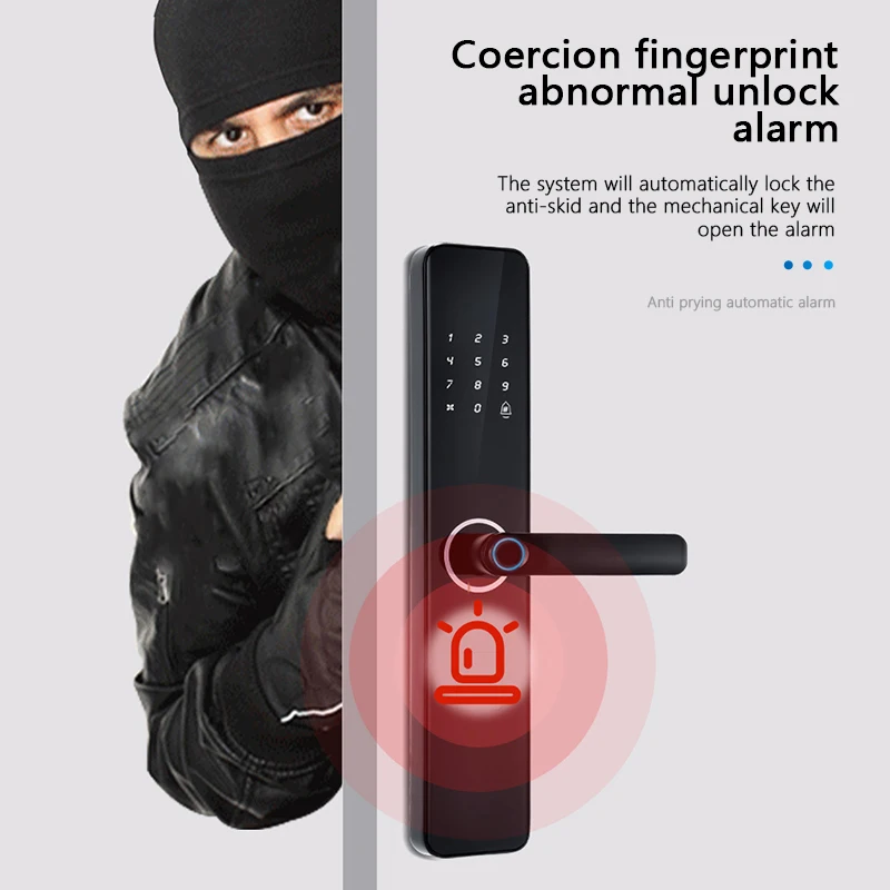 Professional with smart handle fingerprint digital safe door lock for wholesales