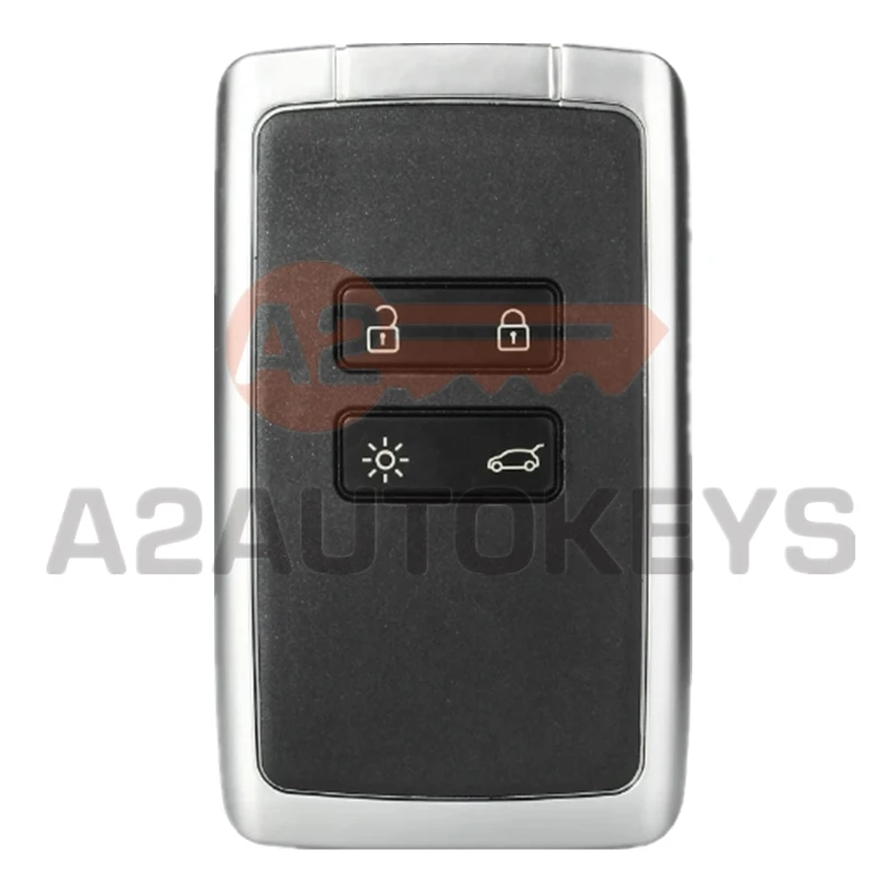 A2AUTOKEYS 4 Buttons 4A 433MHZ  Smart Control Card Car Remote Key For Renault Megane 4 Talisman Espace 5 Kadjar