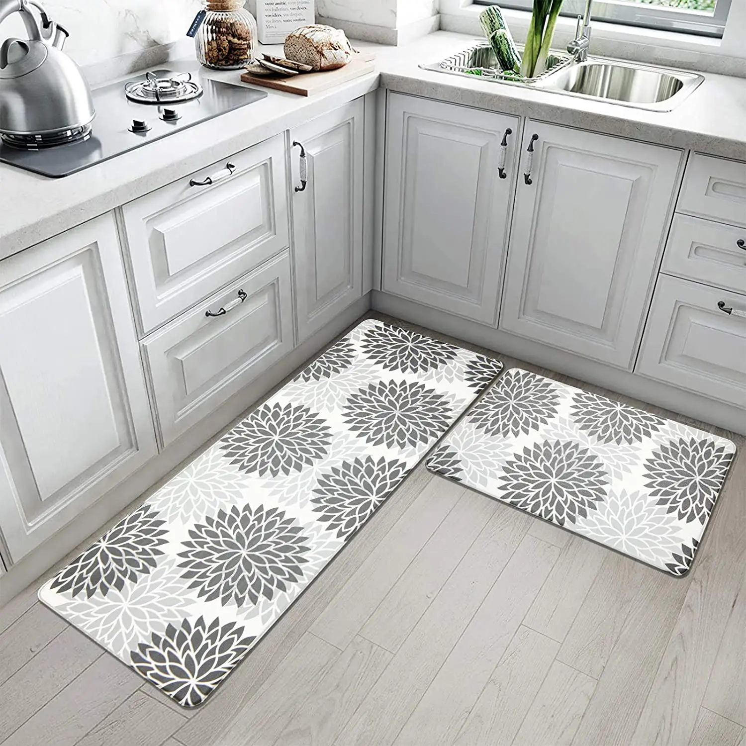 New Custom Anti Fatigue Non Skid Kitchen Floor Mats Cushioned Comfort Standing Kitchen Rugs and Mats for Floor