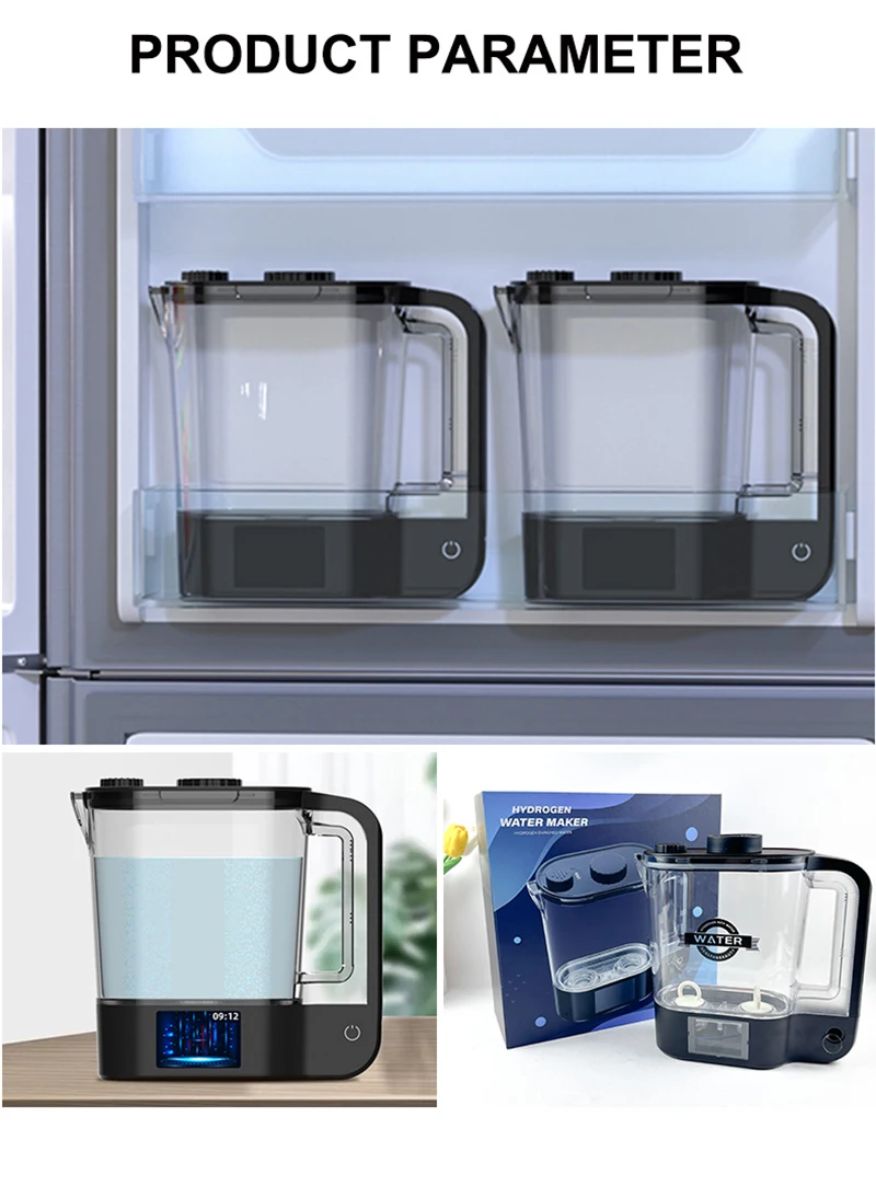 2024 New Hydrogen-Rich Kettle Dual Electrolysis 2L Hydrogen-Rich Kettle 2000-3000PPB LED Light Display Hydrogen-Rich Kettle