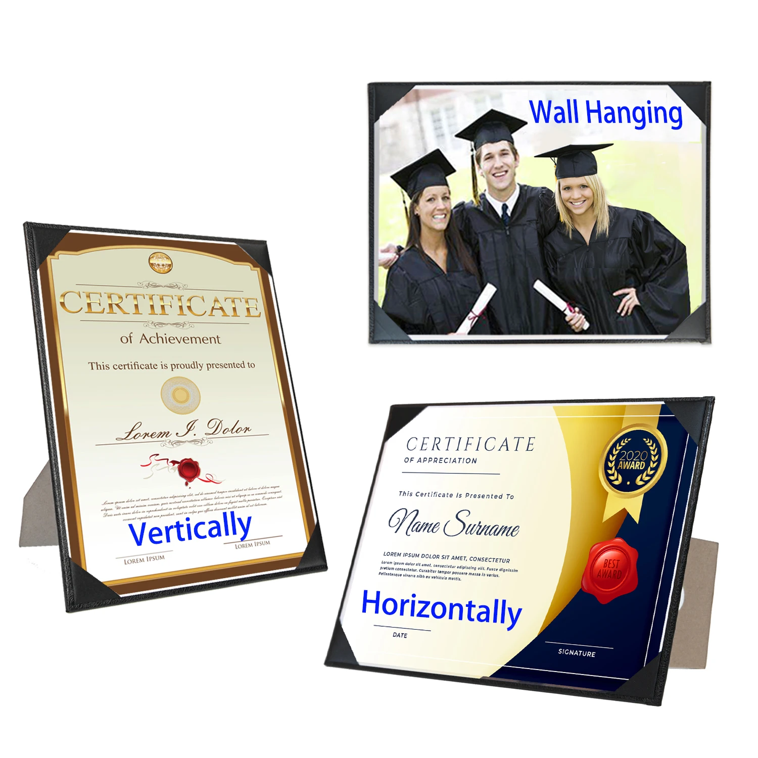8.5*11 Black Diploma Frame for 8.5x11 Diploma 1 Pack