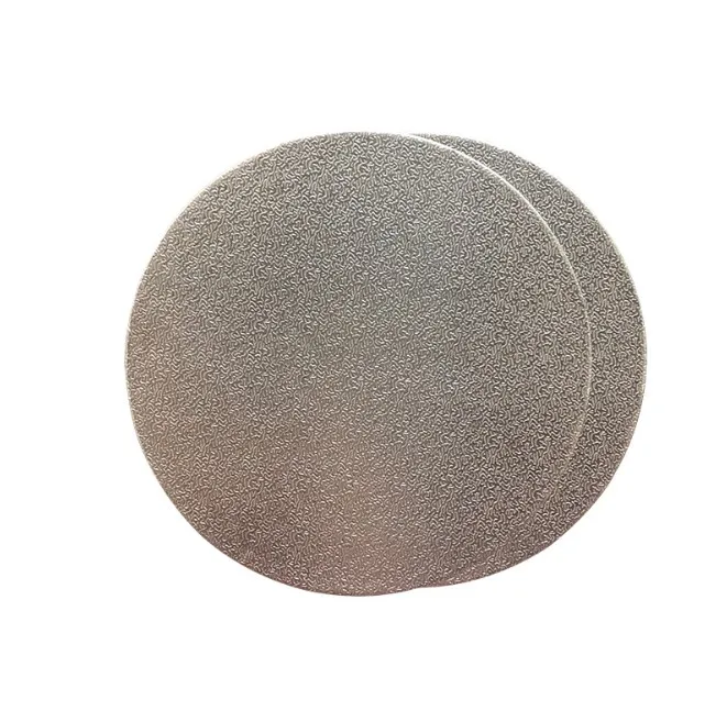 High quality 3 to 16 inch round strong cake card 2mm thick base silver paper cake board