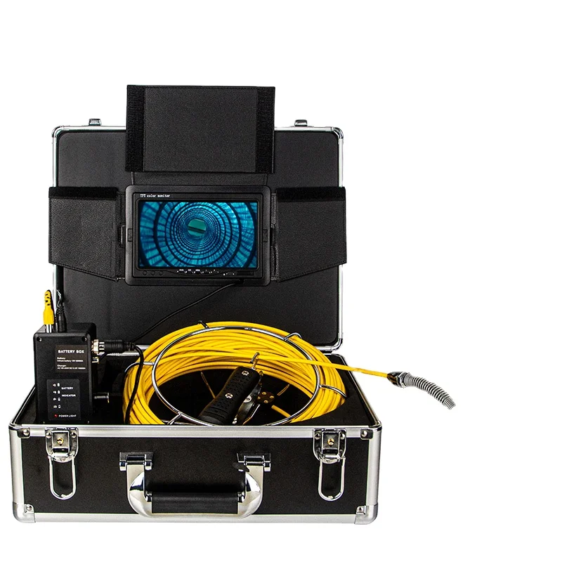 Newest 23mm endoscope camera can turn industrial plumbing waterproof 7 inch display 1080P HD probe instrument100m