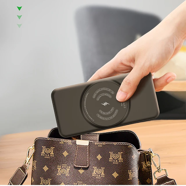 
15W QI Wireless Charge Magnetic power bank 10000mah Fast Charge Portable Battery Backup pack 