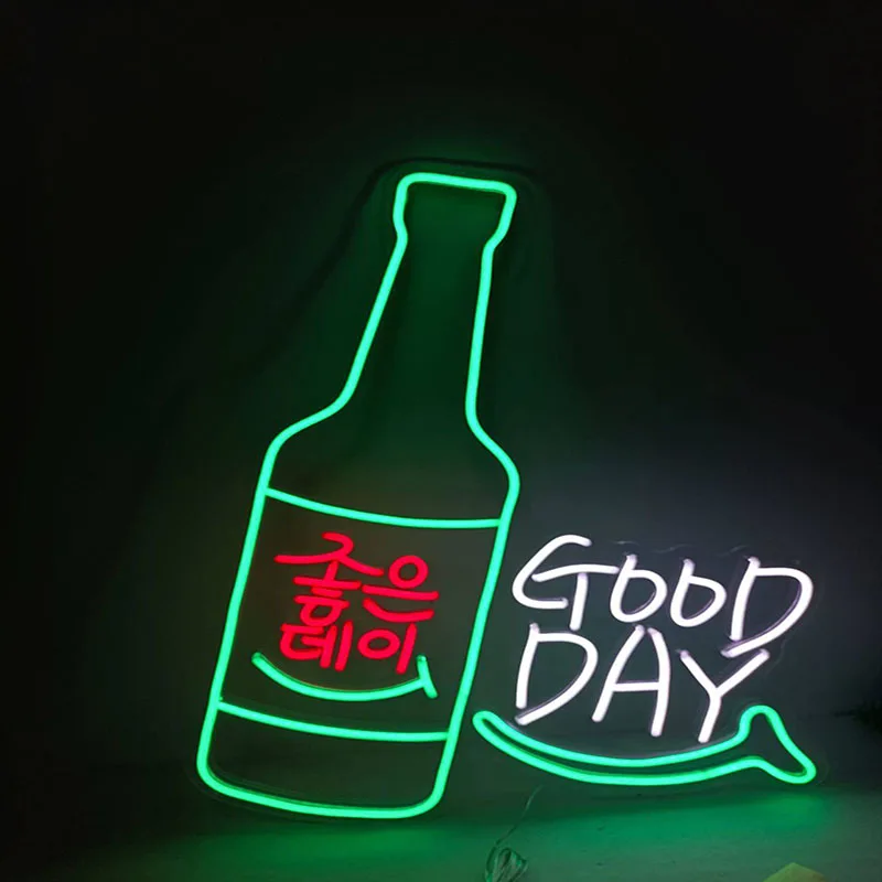 Seaside Restaurant Or Bar Custom  Illuminated Logo Led Acrylic Open Neon Sign