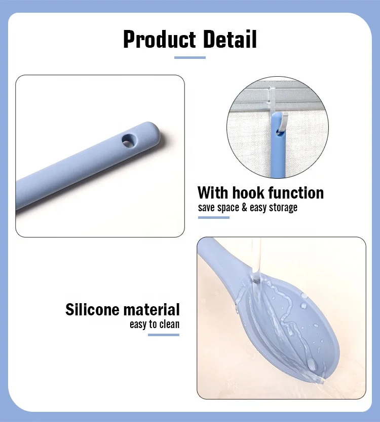 Wholesale Silicone Serving Spoon Nonstick Long Handle Tea Mixing Spoons Silicone Stirring Spoon for cooking