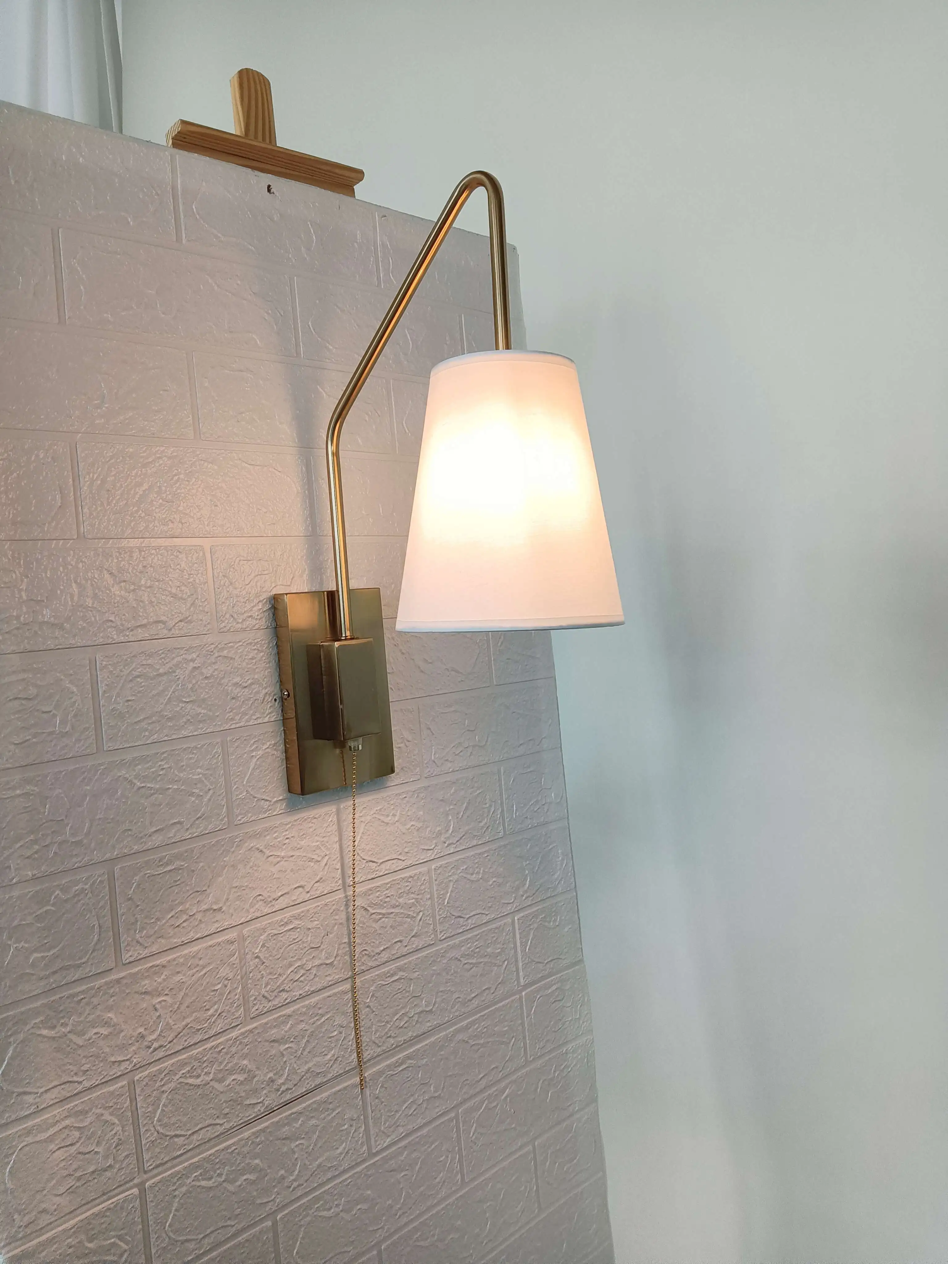 Contemporary Simple 1-Light Unique Decorative Armed Wall Sconce  Drum Wall Lamp For Hotel Bedroom WBD1821