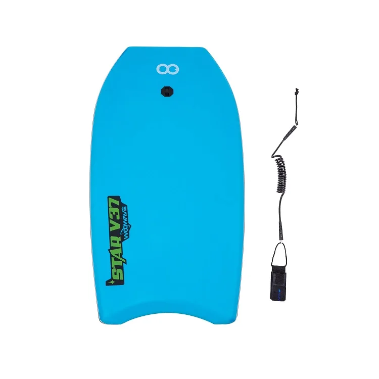 WOOWAVE 37' Professional OEM Bodyboard Foam Body Board Kids Swimming Play Surfboards Bodyboard with Leash