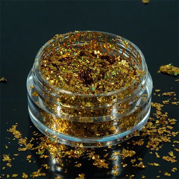 Custom Logo Iridescent Pigment Powder Silver Gold Holographic Laser Pigment for Nail Polish Security Printing