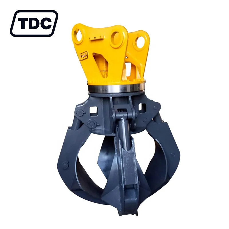 Lotus Rotating Hydraulic 4 Claws Scrap Grapple for wood and steels
