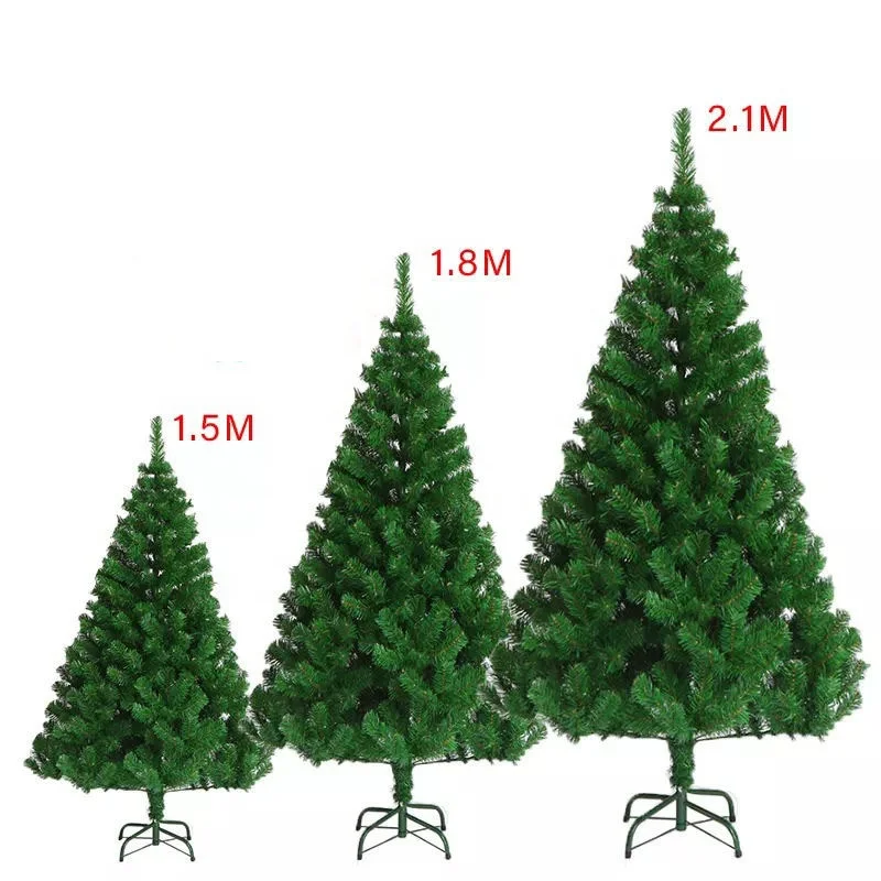 Customized Green Artificial PVC Christmas Tree With Metal Stand Indoor Outdoor Holiday Xmas Decoration Arbre De Noel Navidad