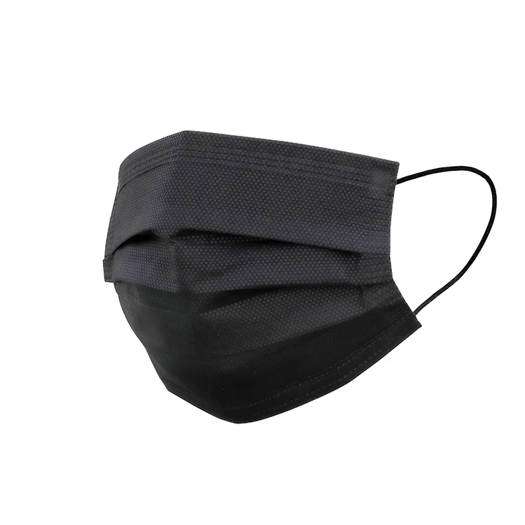 Wholesale 3-Ply Black Disposable Dust Facial Mask Non Woven Non-medical Custom Adults Designer Logo Protective Masks Printed
