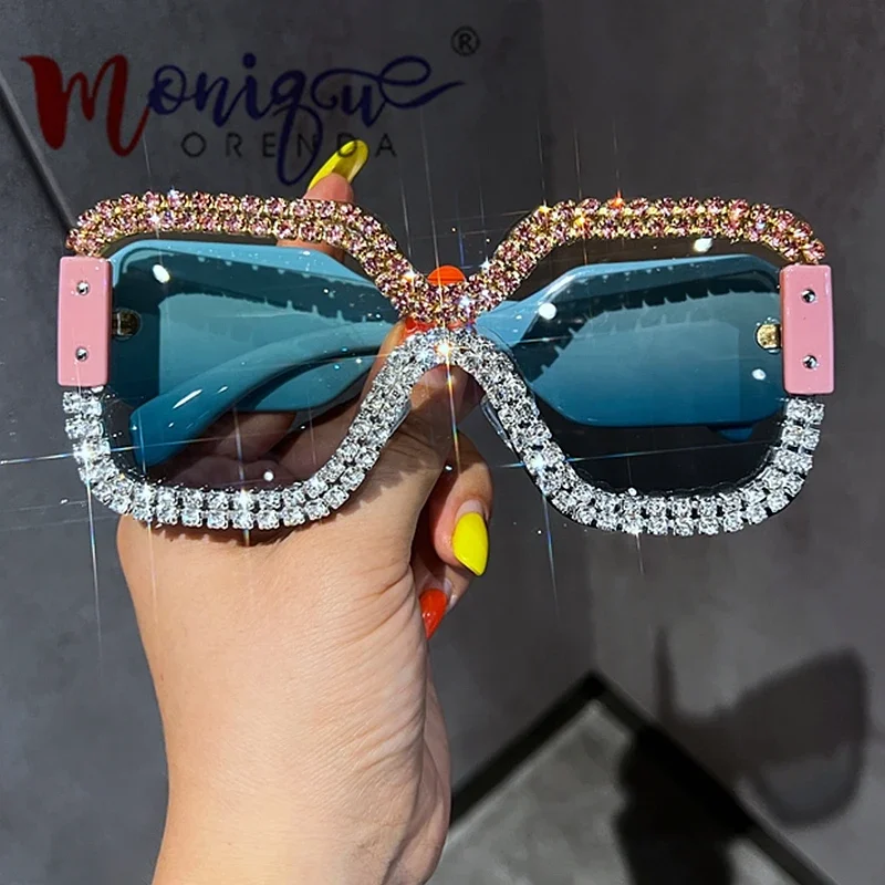 Дизайнерские брендовые солнцезащитные очки большого размера для женщин и мужчин в стиле панк UV400 материал Gafas De Sol Hombre