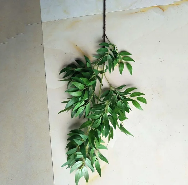 FC7508 Factory supplied green silk artificial willow leaf for decoration