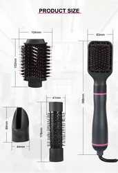Электрический одношаговый 4 в 1 выпрямитель для волос плойка Волшебная расческа стайлер для волос Фен щетка одношаговый фен для волос