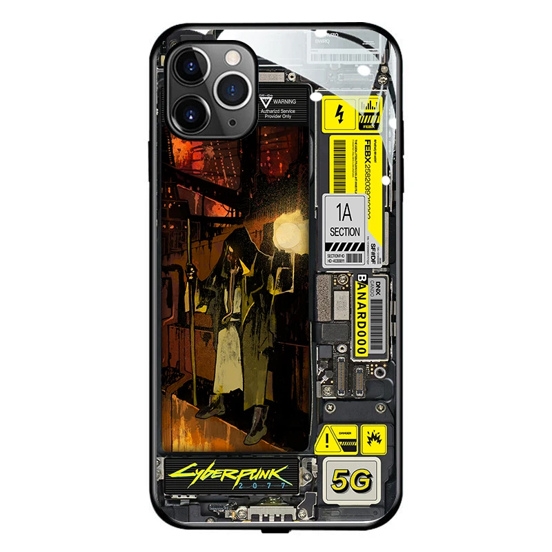 Модный Роскошный светящийся чехол из закаленного стекла со светодиодной подсветкой для входящего вызова