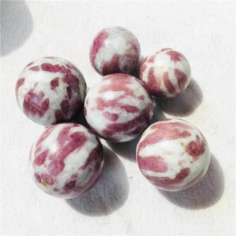 wholesale high quality natural healing quartz ball red Tourmaline crystal sphere for decoration