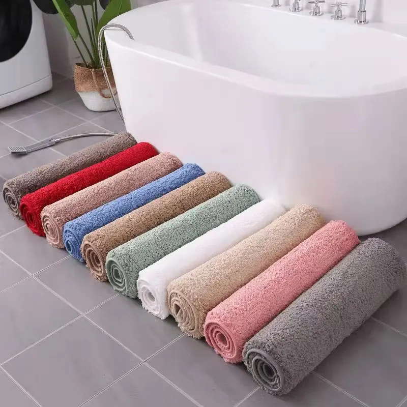 100% Cotton Bath Mat Set Bath Rug Floor Anti-Slip Bathroom Mat for Washroom Home and Hotel