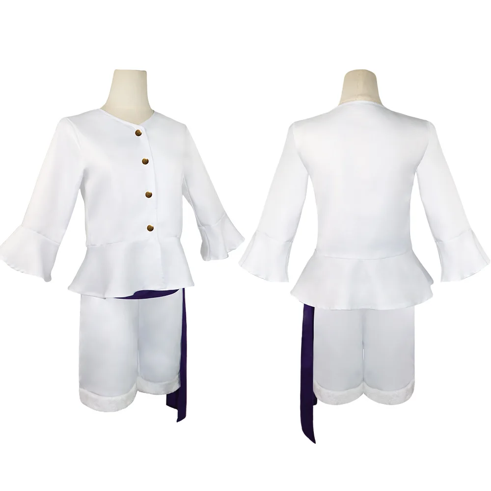 Anime One Pieced Cosplay Monkey D Luffy 1st Costume Full Set Uniforms Adult Halloween Party Wear (Tops+Shorts+hat)