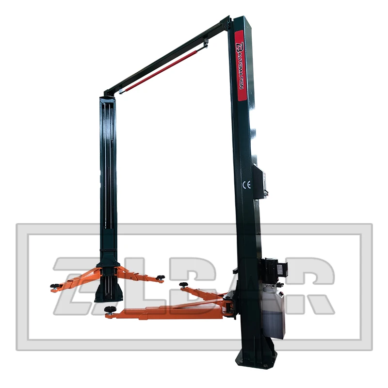 4t Asymmetry Automatic Hydraulic Workshop Auto 2 Two Post Gantry Car Lifting Machine Clear Floor Hoist