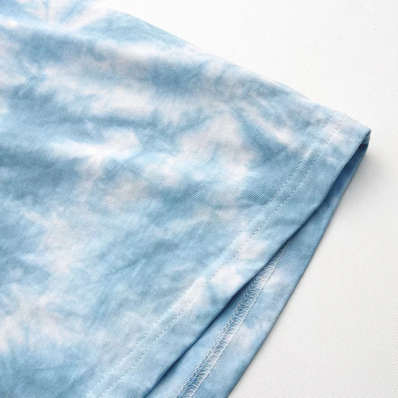 Custom Streetwear Unisex Heavywight Hiphop Basic Oversize Washed Tie Dye Men T Shirt