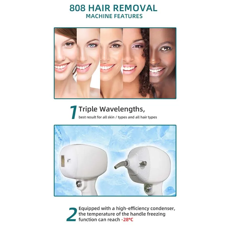 Portable multi-function 2-in-1 ice platinum titanium diode  hair removal Pico ND-YAG Diode carbon skin pigment removal machine