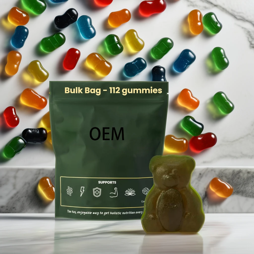 OEM Super Green Gummies Bears Supplement Manufacturer Vegan Food Vitamin Super Greens Gummies