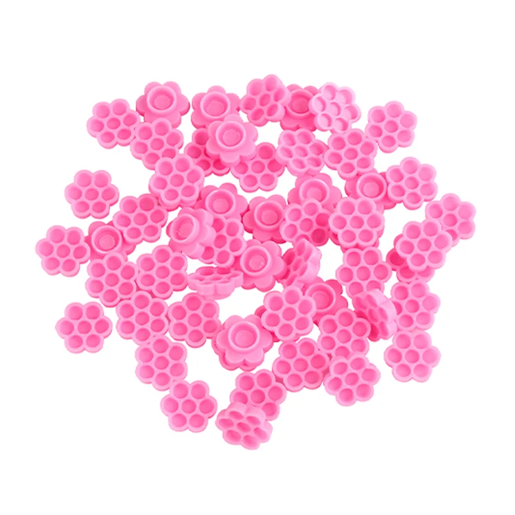 Wholesale Price Disposable Private Pink Glue Holder Pallet Eyelash Extension Adhesive Gasket