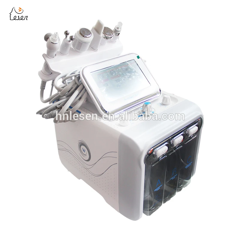 6in1 H2O2 Bubble Beauty Machine H2 O2 Hydrogen 12kg 2021 Beauty Product H2o2 Small Bubbles Vacuum Hydro Facial Machine 110 240V