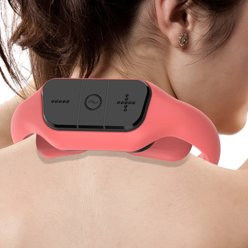 Cervical pain relief rechargeable wireless intelligent electrical stimulation muscle massager device EMS neck massager