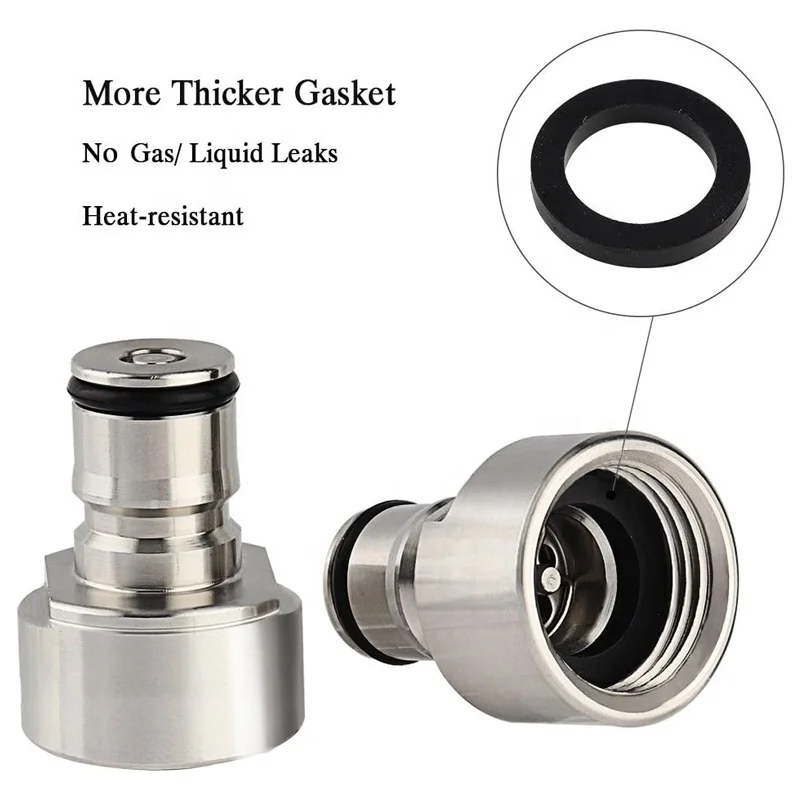 Ball Lock Keg Coupler Adapters for Sankey to Ball Lock Quick Disconnect Conversion Kit with FPT 5/8 Thread for Home Brewing