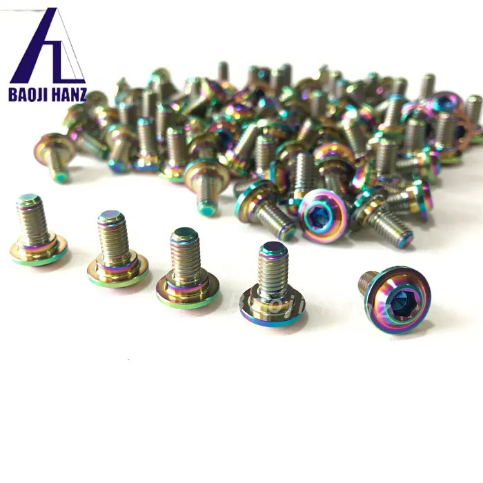 M6 M8 m10 x 1.25 x 135mm grade 5 blue Motorcycle Modified Titanium metric bolt