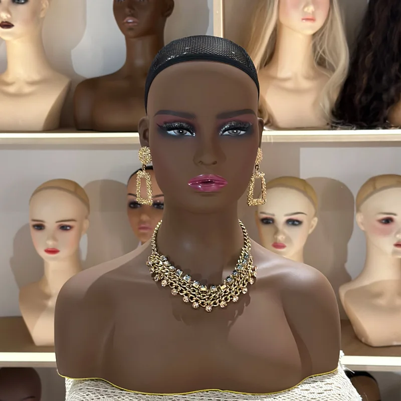 Wholesale Female Makeup Hat Jewelry Display Wig Mannequin Head wig stand tripod  for Customize Logo