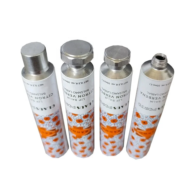 OEM LOW MOQ 15ml 20ml 30ml High-end Cosmetics Mini Tube Lip Balm Metal Aluminium Lid Collapsbiel Aluminum Tube No Plastic