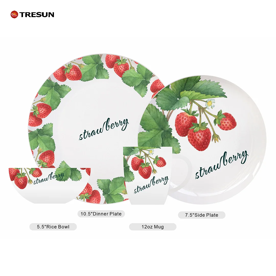 table service 20 pieces full set 2024 oem flower design porcelain dinner set