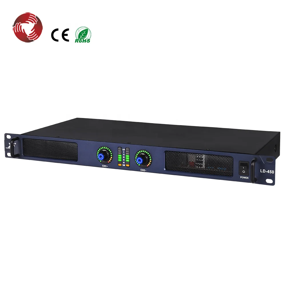Class d LED Lights Audio Power Amplifier 1u 450W*2 Digital Power Amplifier