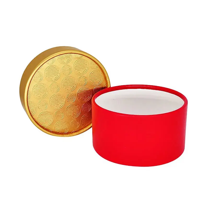 Small set Preserved Suede Rose Boxes Packaging Cardboard for flower Custom ECO Rigid Round Shape Mini Paper Flower Gift cylinder
