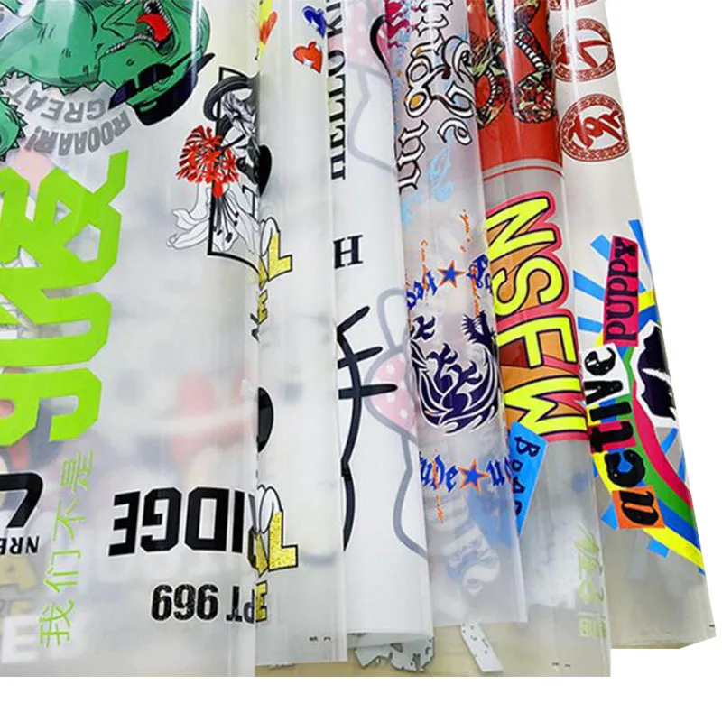 Wholesale Custom Designs Brand Name Logo Plastisol A3 DTF Vinyl Film 3D Heat Press Transfer Stickers Labels for T Shirts